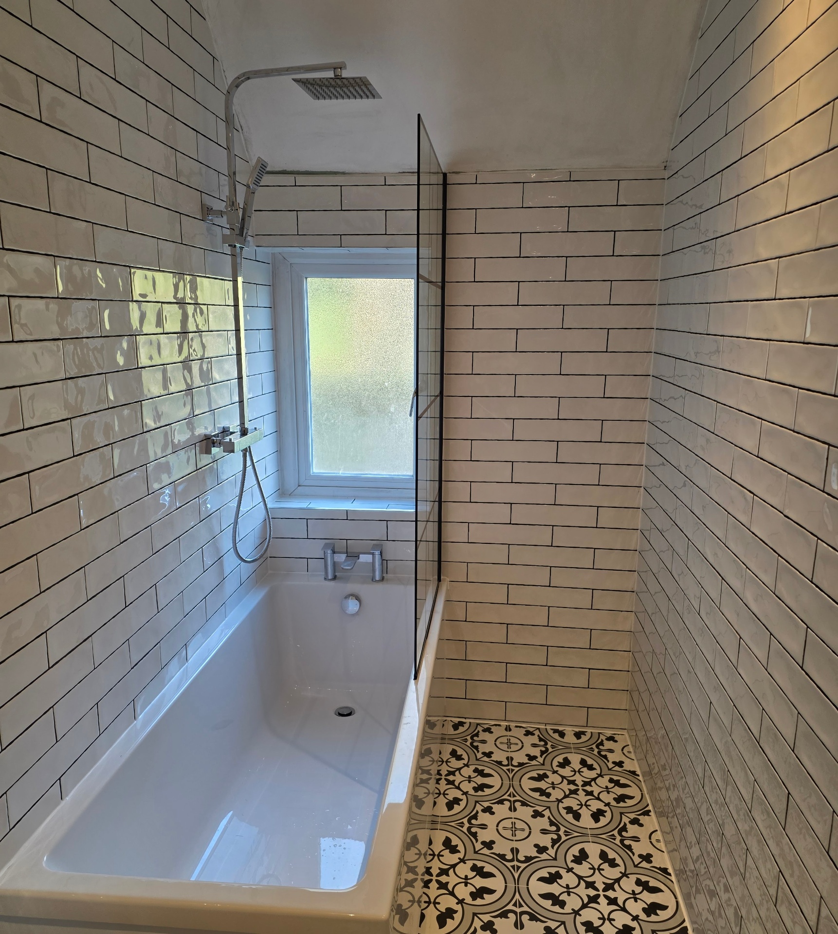 Traditional Metro-Tile Bathroom completed by Blue Sky Luxury Bathrooms in Tamworth, B77